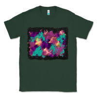 Sports Green halloween trees and turquoise glitter background Classic Tee - BundleAndBundleShop