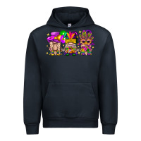 Navy Mardi Gras Gnomies Cakes Flowers And Balloon Urban Hoodie - BundleAndBundleShop