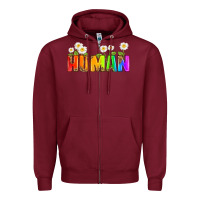 Burgundy human Zipper Hoodie - HRA Design Shop