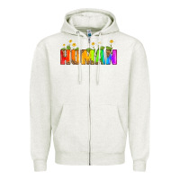 Oatmeal Heather human Zipper Hoodie - HRA Design Shop
