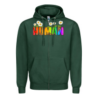 Sports Green human Zipper Hoodie - HRA Design Shop