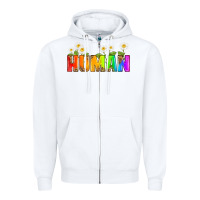 White human Zipper Hoodie - HRA Design Shop