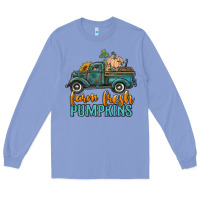 Colony Blue farm fresh pumpkins truck Long Sleeve Tee - RanaPortraitStore