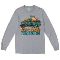 Heather Grey farm fresh pumpkins truck Long Sleeve Tee - RanaPortraitStore
