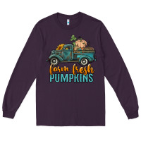 Plum farm fresh pumpkins truck Long Sleeve Tee - RanaPortraitStore