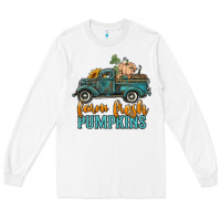 White farm fresh pumpkins truck Long Sleeve Tee - RanaPortraitStore