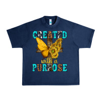Navy created with a purpose Urban Heavy Tee - texasbilliewilder
