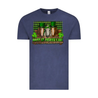 Vintage Denim happy st. patricks day horses with leprechaun Vintage Tee - RanaPortraitStore