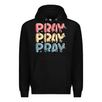 Black pray on it pray over it pray through it Premium Hoodie - MaliasSmallBusiness