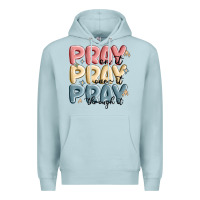 Blue Mist pray on it pray over it pray through it Premium Hoodie - MaliasSmallBusiness