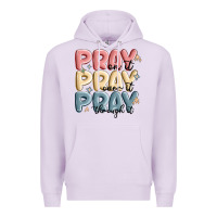 Lilac pray on it pray over it pray through it Premium Hoodie - MaliasSmallBusiness