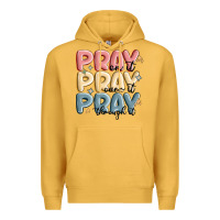 Mustard pray on it pray over it pray through it Premium Hoodie - MaliasSmallBusiness