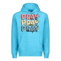 Ocean Blue pray on it pray over it pray through it Premium Hoodie - MaliasSmallBusiness