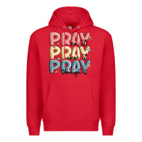 Red pray on it pray over it pray through it Premium Hoodie - MaliasSmallBusiness