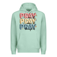 Seafoam pray on it pray over it pray through it Premium Hoodie - MaliasSmallBusiness