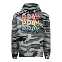 Slate Camo pray on it pray over it pray through it Premium Hoodie - MaliasSmallBusiness