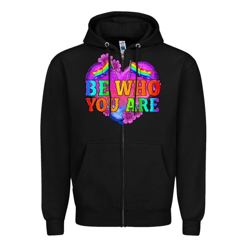 Be Who You Are Zipper Hoodie by HRA Design Shop | Teevron
