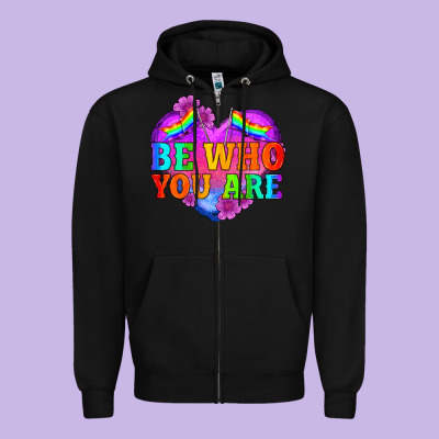 Be Who You Are Zipper Hoodie Designed By Hra Design Shop