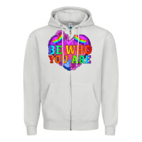 Dove Grey be who you are Zipper Hoodie - HRA Design Shop