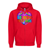 Red be who you are Zipper Hoodie - HRA Design Shop