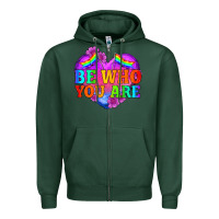 Sports Green be who you are Zipper Hoodie - HRA Design Shop