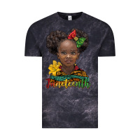 Cloud Black juneteenth african girl Vintage Tee - BarkalooDesign