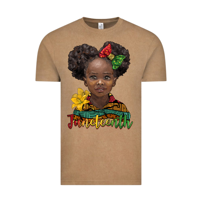 Juneteenth African Girl Vintage Tee by BarkalooDesign | Teevron