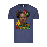 Vintage Denim juneteenth african girl Vintage Tee - BarkalooDesign