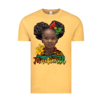 Vintage Mustard juneteenth african girl Vintage Tee - BarkalooDesign