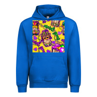 Cobalt Mardi gras gnomies seamless pattern Urban Hoodie - BundleAndBundleShop