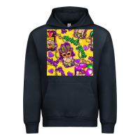 Navy Mardi gras gnomies seamless pattern Urban Hoodie - BundleAndBundleShop