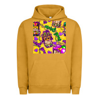 Pigment Peanut Butter Mardi gras gnomies seamless pattern Urban Hoodie - BundleAndBundleShop