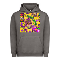Pigment Tornado Mardi gras gnomies seamless pattern Urban Hoodie - BundleAndBundleShop