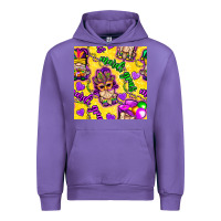 Tulip Mardi gras gnomies seamless pattern Urban Hoodie - BundleAndBundleShop