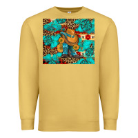 Antique Gold cowboy boots with turquoise and aztec Premium Sweatshirt - Artiststas