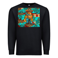 Black cowboy boots with turquoise and aztec Premium Sweatshirt - Artiststas