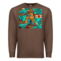 Chestnut cowboy boots with turquoise and aztec Premium Sweatshirt - Artiststas