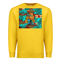 Lemon cowboy boots with turquoise and aztec Premium Sweatshirt - Artiststas