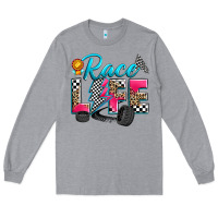 Heather Grey race life Long Sleeve Tee - Zillion Design Studio