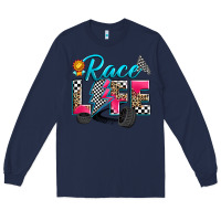 Navy race life Long Sleeve Tee - Zillion Design Studio