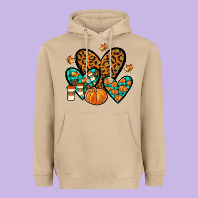 Love Fall Heavyweight Hoodie Designed By Jahusdesignshop