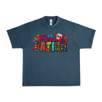 Midnight Navy proud latina Urban Heavy Tee - Zillion Design Studio