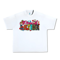 White proud latina Urban Heavy Tee - Zillion Design Studio