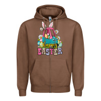 Chestnut Happy Easter toddler car Zipper Hoodie - OliviaCreatesArt