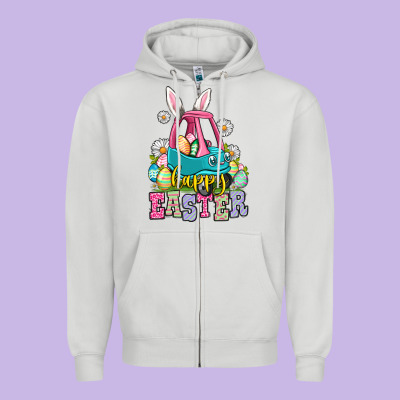 Happy Easter Toddler Car Zipper Hoodie Designed By Oliviacreatesart