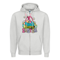 Dove Grey Happy Easter toddler car Zipper Hoodie - OliviaCreatesArt