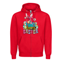 Red Happy Easter toddler car Zipper Hoodie - OliviaCreatesArt