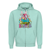 Seafoam Happy Easter toddler car Zipper Hoodie - OliviaCreatesArt