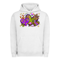 Pigment Lunar Rock Mardi Gras Hearts Urban Hoodie - BundleAndBundleShop