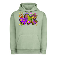 Pigment Oil Green Mardi Gras Hearts Urban Hoodie - BundleAndBundleShop